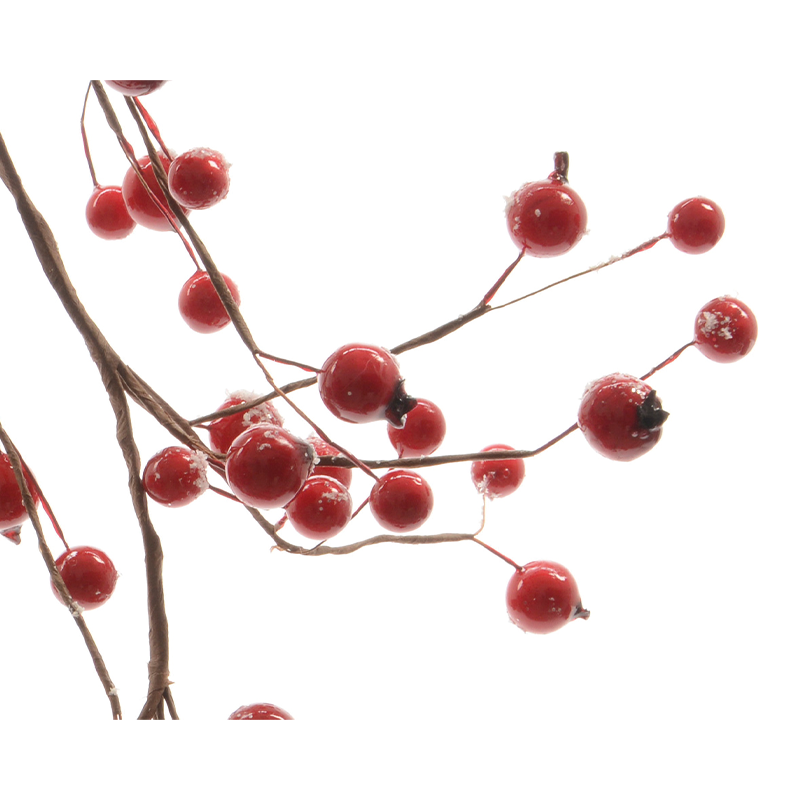 Red berries branch H130 cm