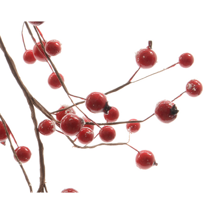 Red berries branch H130 cm