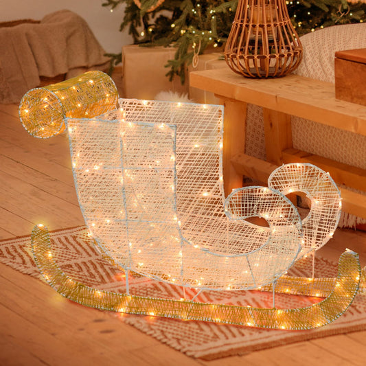 Schlitten 3D 77xH54cm 180 LED Weihnachtsbeleuchtung der LHC-Serie