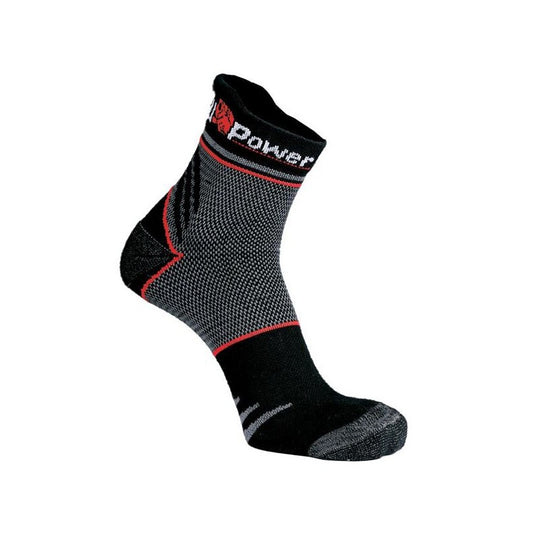 Upower High Quality Sunny Black Carbon Court Socks L - 3 Pair Pack