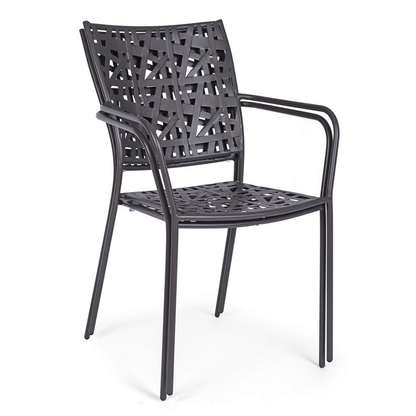 Kelsie anthracite chair with armrests