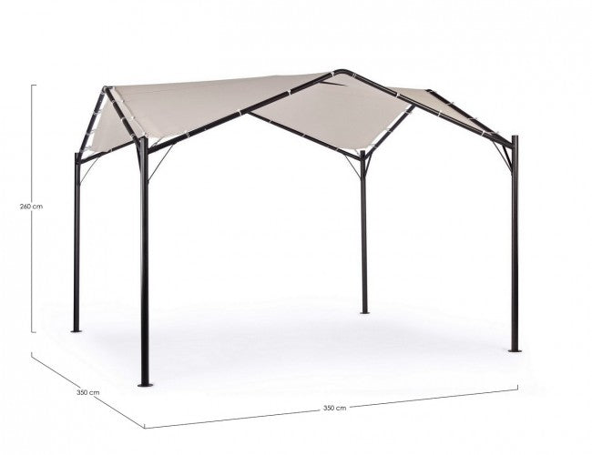 Kuppelpavillon für den Garten anthrazit-grau 3,5x3,5xh 260 cm