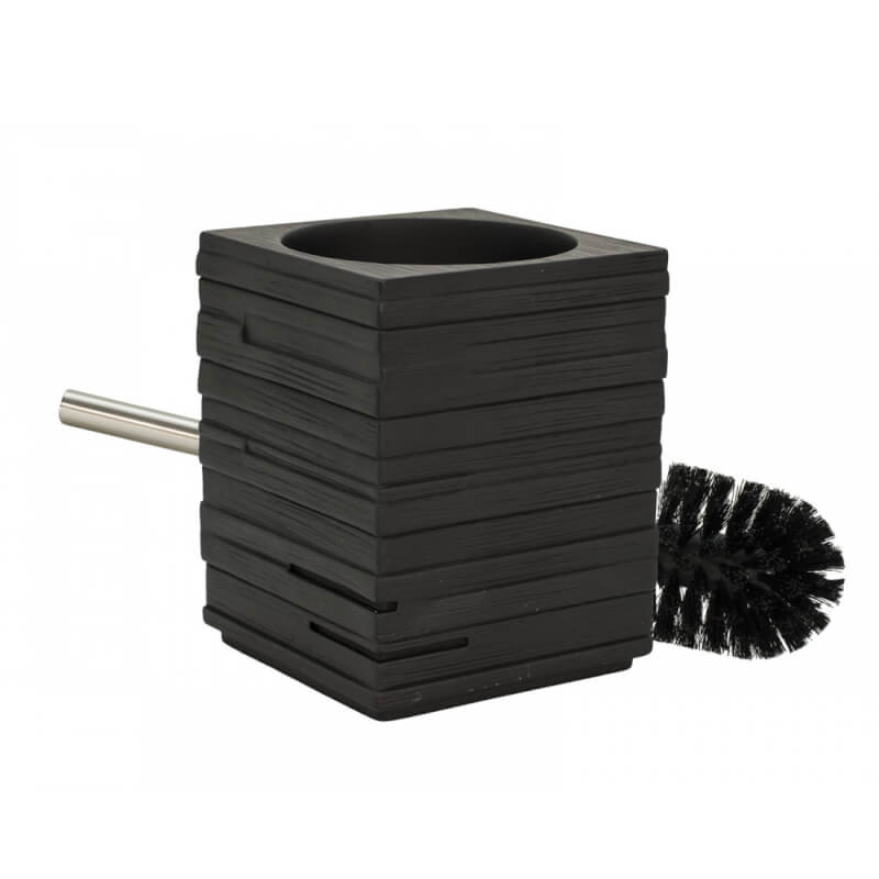 Black square-shaped toilet brush