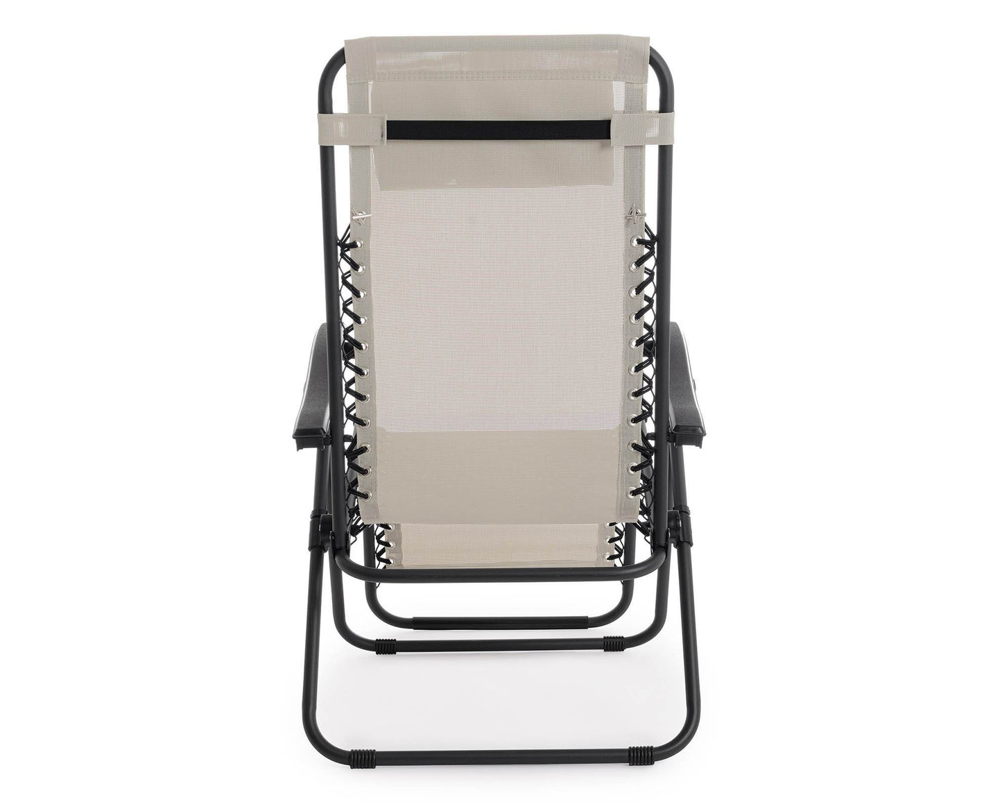 Foldable Wayne Light Gray Deck Chair - 163x65x110 cm