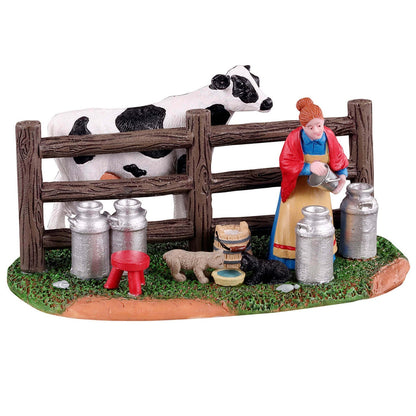 Lemax Victorian Dairy Farmer - Victorian dairy farmer for Christmas village