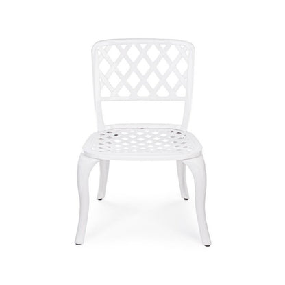 Outdoor Chair In Faenza White Aluminum 44X46X H89 Cm