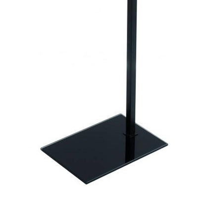 Black glass towel stand with two arms - Idroclic