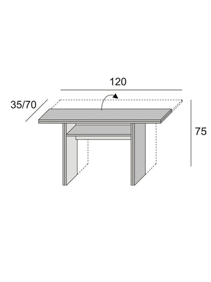 Mesa consola extensible Oplà blanca