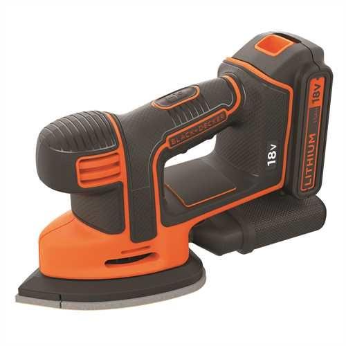 Lijadora de mano multifuncional con batería de litio de 18 V Black and Decker