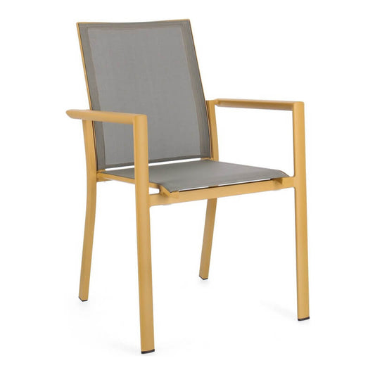 Silla Con Reposabrazos Konnor Mostaza