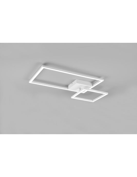 Lampada Da Soffitto Squadrata Orientabile Led Dimmer Padella Bianco Trio Lighting