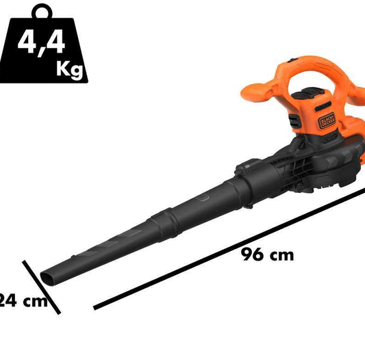 Gebläse-Vakuum-Aktenvernichter Black and Decker 2600W 3 in 1