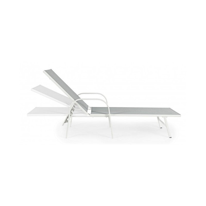 Arent cot in steel and with white armrests cm 195