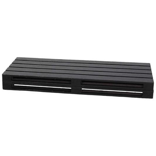 Set of 2 medium Pallet Trays 30x12 cm in black wood