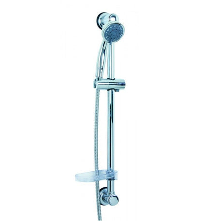 Pratika Series Sliding Rail 5 Jets with Suction Cup Attachment and Transparent Soap Dish