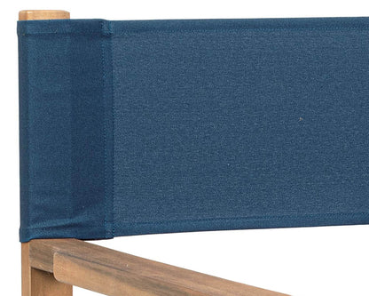 Eleganter und funktionaler Regiestuhl Noemi Blau - Akazienholz - Polyester - 52x59x83 cm