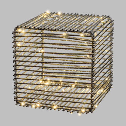 ATS Plata 60 LED 4K 30cm cubo
 luces de Navidad