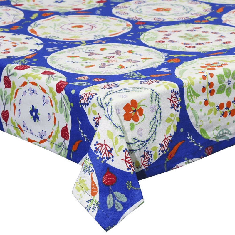 Tablecloth 140x240 cm in blue cotton