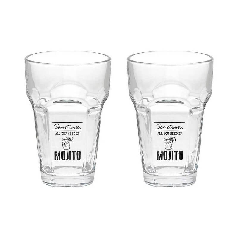 Set 2 Mojito Goblets In Transparent Glass Cc400 Let'S Party Line