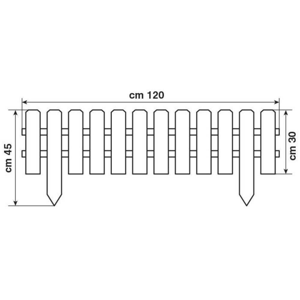 LOW STRAIGHT FENCE 120X45 - 30CM