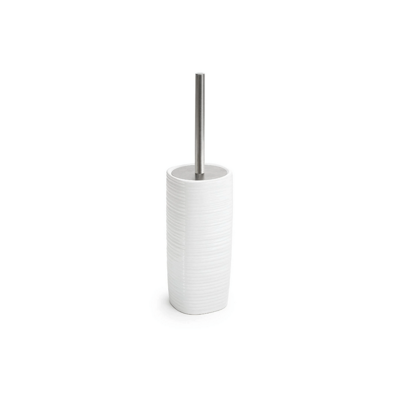 Kelly toilet brush holder in white ceramic