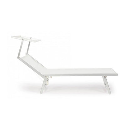 White outdoor sun lounger