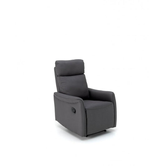 Poltrona relax reclinable manual en similpelle antracita 70 x 92 x h. 105 cm