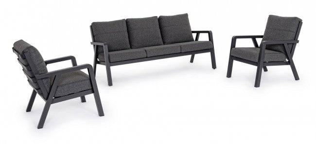 Truman anthracite garden lounge set