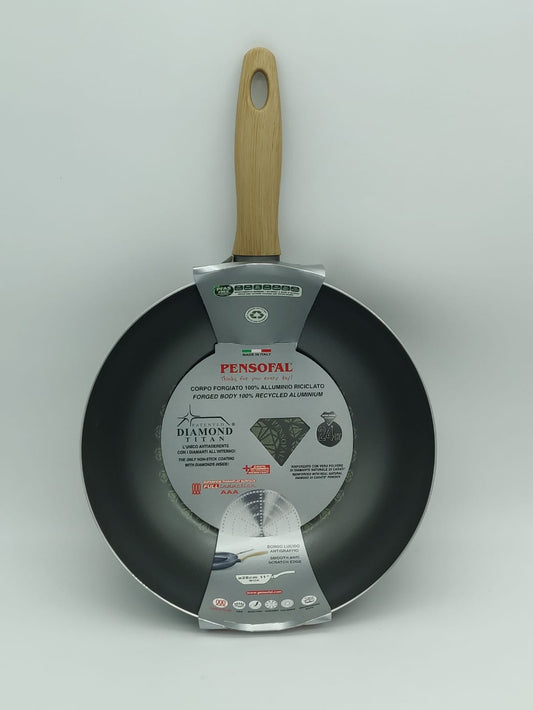 Frying pan with high rim Ø 28 cm non-stick reinforced with diamond powder