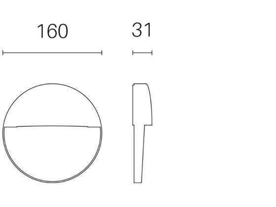 Segna Passo 6W Led 4000K linea geo round bianco