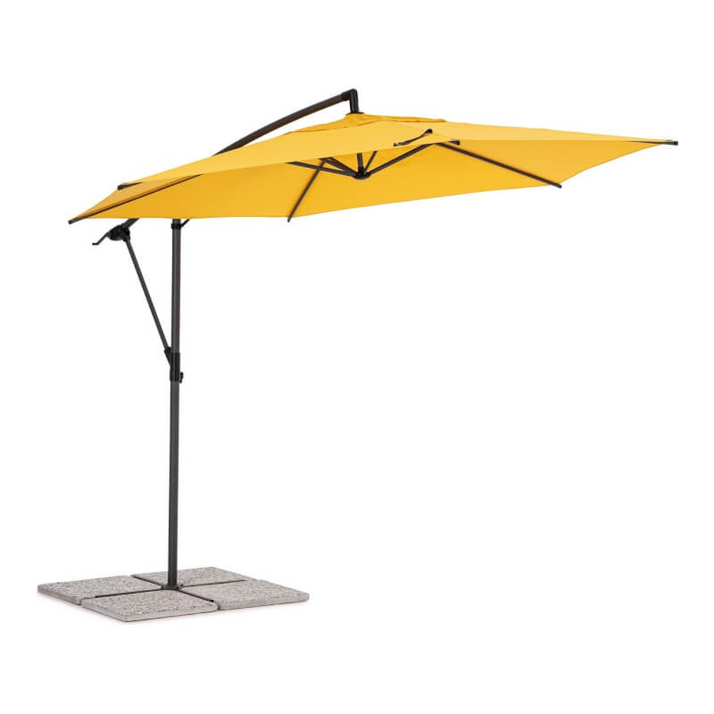 Tropea arm umbrella 3 meters Anthracite and Mimosa