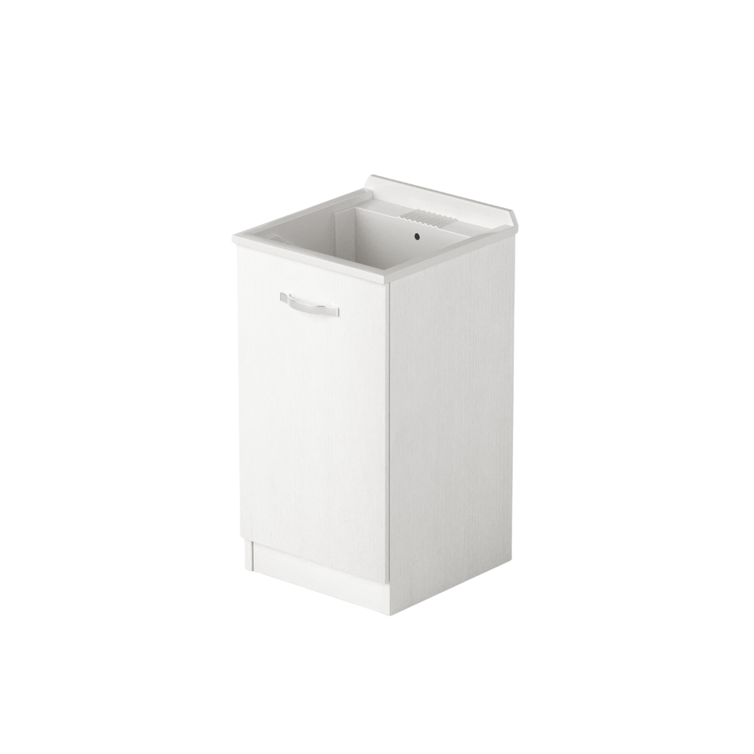 Laundry sink cabinet 1 door White color H86x47x50cm