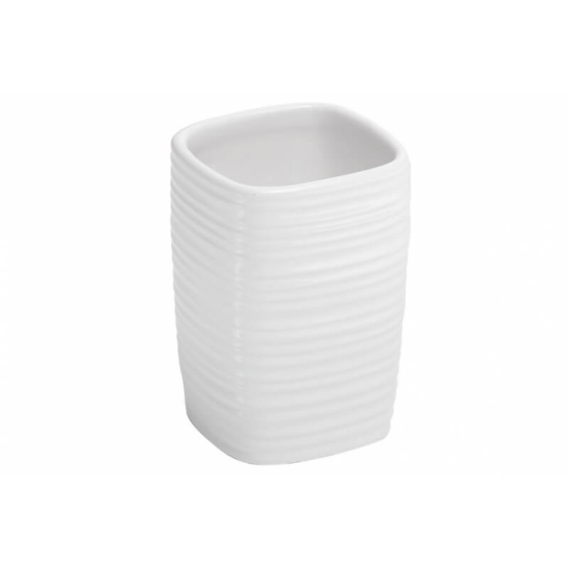 Kelly Toothbrush Holder In White Ceramic