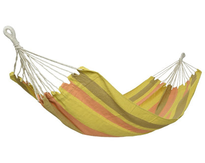 Multicolor hammock in polyester and cotton for outdoor use