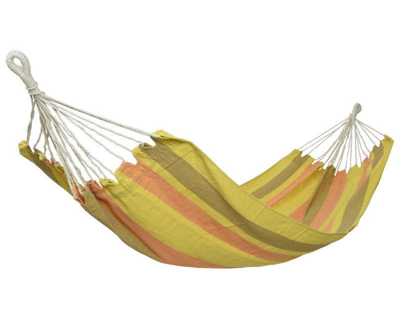 Multicolor hammock in polyester and cotton for outdoor use