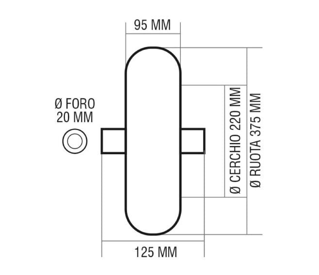 Spare wheel for wheelbarrow tyre