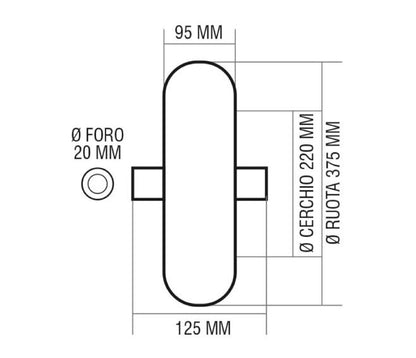 Spare wheel for wheelbarrow tyre