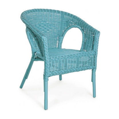 Alliss blue rattan armchair