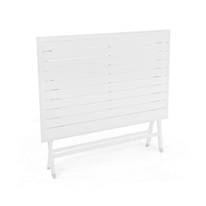 Mesa de exterior en aluminio Blanco ELIN 110x70x h71 cm