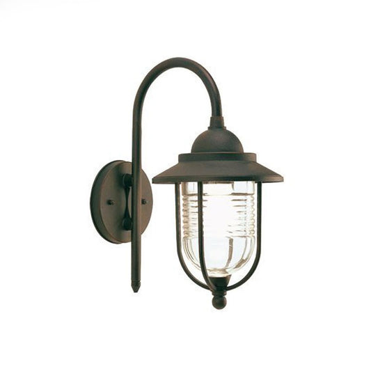 Wall lamp with rust-colored die-cast aluminum structure 27xh.35 cm