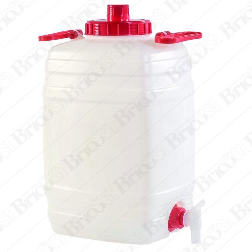 Square plastic food container drum with tap (10 litres)