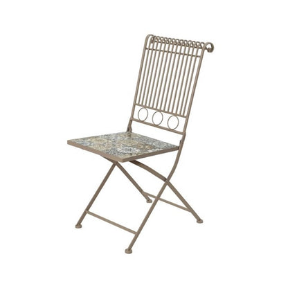 Toulouse Folding Chair With Mosaic Decoration 45X38X90Cm