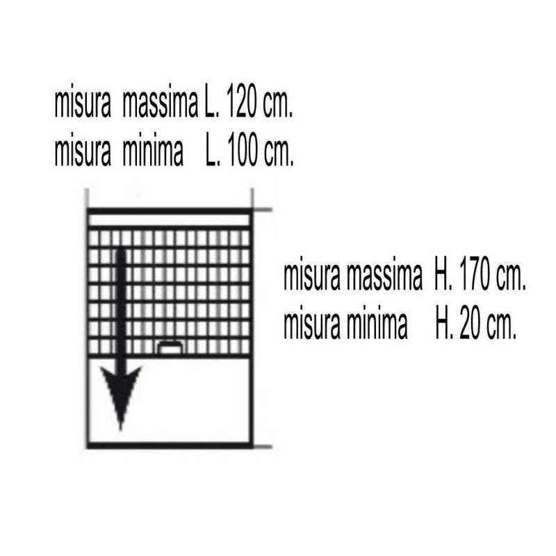 IRS-CE vertikaler Roll-Insektenschutz 120x170 cm Braun