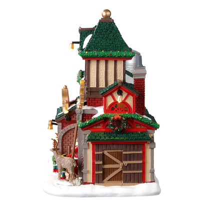 Santa's Reindeer Stables for Christmas Village - Dimensions: x