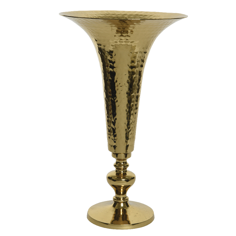 Goldfarbene Aluminiumvase H 50 cm