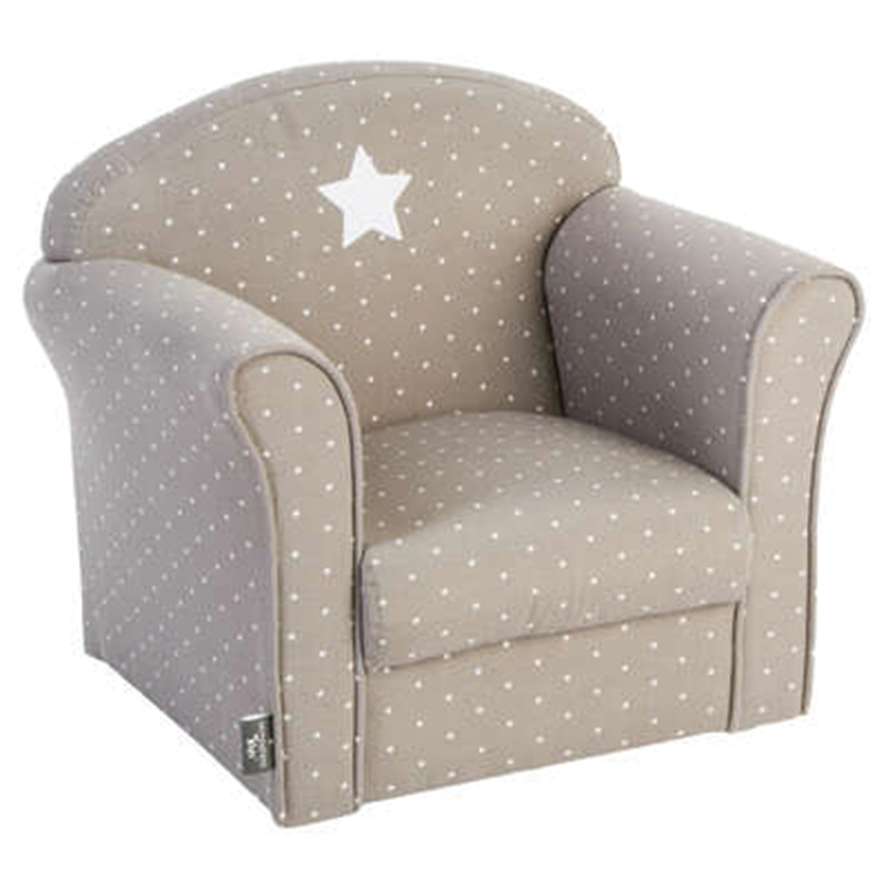 Children's armchair in dove gray L49 x D35.2 x H44 cm