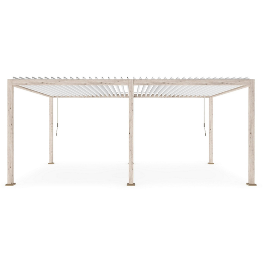 Pergola Ozean 3.6x6 rustikaler Bianco Iperbriko