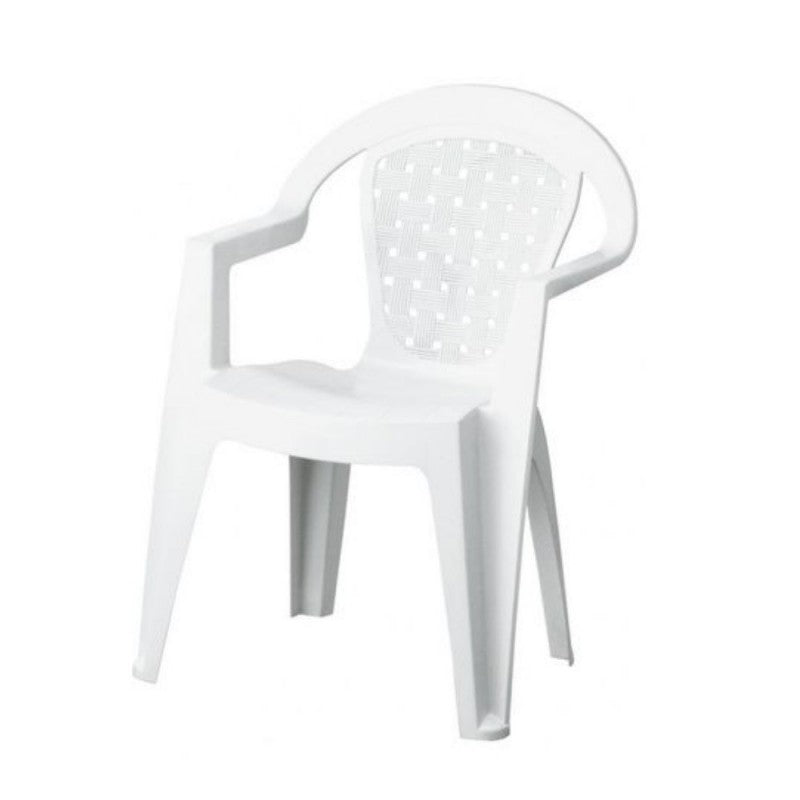 Norma Dimaplast white resin garden armchair