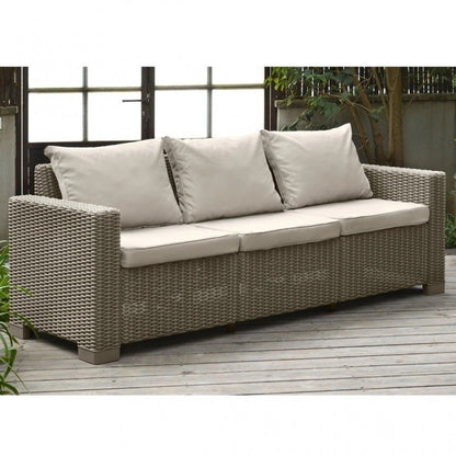 Gemütliches 3-Sitzer Sofa California Cappuccino - 198x68x71,5 cm