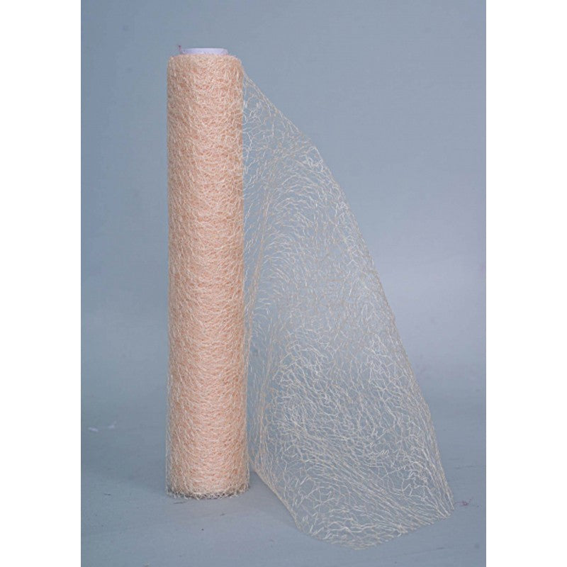 Net roll for decorations and Christmas baskets Ivory 30x500 cm